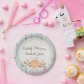 Little Pumpkin Fall Rustic Baby Dusche Pappteller (Party)