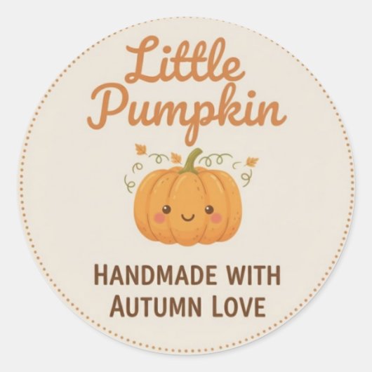 Little Pumpkin Fall Sticker (Vorderseite)