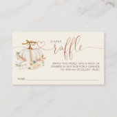 Little Pumpkin Fall Windeln Raffle Baby Dusche Begleitkarte (Vorderseite)