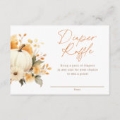 Little Pumpkin Fall Windeln Raffle Baby Dusche Begleitkarte (Vorderseite)
