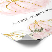 Little Pumpkin First Birthday Guest Book Sign Poster (Ecke)