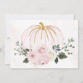 Little Pumpkin First Birthday Party Foto Einladung (Rückseite)