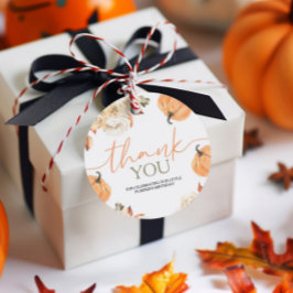 Little Pumpkin First Birthday Round Geschenkanhänger