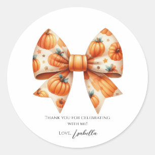 Little Pumpkin First Birthday Sticker - Halloween