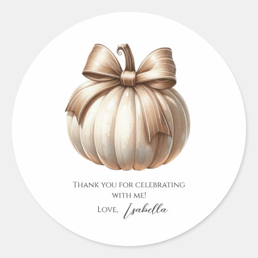 Little Pumpkin First Birthday Sticker - Halloween (Vorderseite)