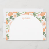 Little Pumpkin Floral Baby Dusche Danke Karte (Vorderseite)