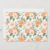 Little Pumpkin Floral Baby Dusche Danke Karte (Rückseite)