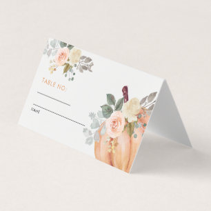 Little Pumpkin Floral Baby Dusche Tischnummer