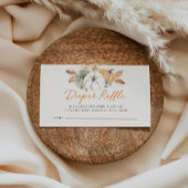 Little Pumpkin Floral Baby Dusche Windel Raffle Begleitkarte