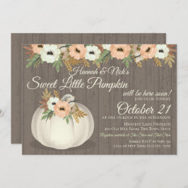 Little Pumpkin Floral Baby Shower Einladung
