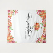 Little Pumpkin Floral Baby Shower Wandteppich (Vorderseite (Horizontal))
