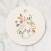 Little Pumpkin Floral Boho Babydusche Danke Geschenkanhänger (Rückseite)