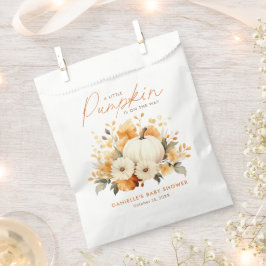 Little Pumpkin Floral Boho Botanical Baby Shower Geschenktütchen