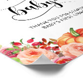 Little Pumpkin Floral Books for Baby Poster (Ecke)