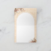 Little Pumpkin Floral Bow Fall Baby Shower Books Dankeskarte (Innenseite)