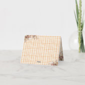 Little Pumpkin Floral Bow Fall Baby Shower Books Dankeskarte (Rückseite)