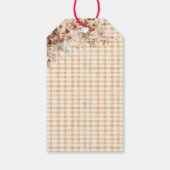 Little Pumpkin Floral Bow Fall Baby Shower Books Geschenkanhänger (Rückseite)