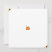 Little Pumpkin Floral Fall Danke Karte (Rückseite)