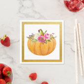 Little Pumpkin Floral Fall Napkins Serviette (Beispiel)