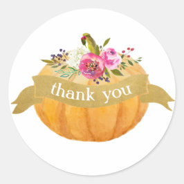 Little Pumpkin Floral Fall Sticker