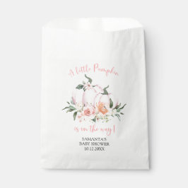 Little Pumpkin Floral Girl Baby Shower Favor Bag Geschenktütchen