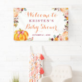 Little Pumpkin Floral Herbst Babydusche Banner (Insitu)