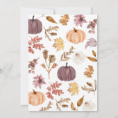 Little Pumpkin Geburtstag, 1. Herbst Geburtstag Einladung (Rückseite)