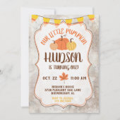 Little Pumpkin Geburtstagsparty Einladung (Vorderseite)