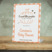 Little Pumpkin Gender Neutral Baby Dusche Willkomm Sockelschild
