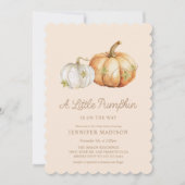 Little Pumpkin Gender Neutral Baby Shower Einladung (Vorderseite)