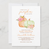 Little Pumpkin Gender Neutral Baby Shower Einladung (Vorderseite)