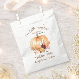 Little Pumpkin Gender Neutral Fall 1. Geburtstag Geschenktütchen
