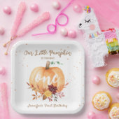 Little Pumpkin Gender Neutral Fall 1. Geburtstag Pappteller (Party)