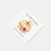 Little Pumpkin Gender Neutral Fall 2. Geburtstag Serviette (Ecke)