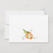 Little Pumpkin Gender Neutral Fall Baby Shower Dankeskarte (Rückseite)