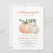Little Pumpkin Gender Neutral Fall Baby Shower Einladung (Vorderseite)