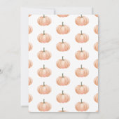 Little Pumpkin Gender Neutral Fall Baby Shower Einladung (Rückseite)