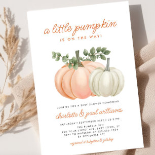 Little Pumpkin Gender Neutral Fall Baby Shower Einladung