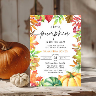 Little Pumpkin Gender Neutral Fall Baby Shower Einladung