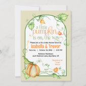 Little Pumpkin Gender Neutral Fall Baby Shower Einladung (Vorderseite)