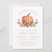 Little Pumpkin Gender Neutral Fall Baby Shower Einladung (Vorderseite)