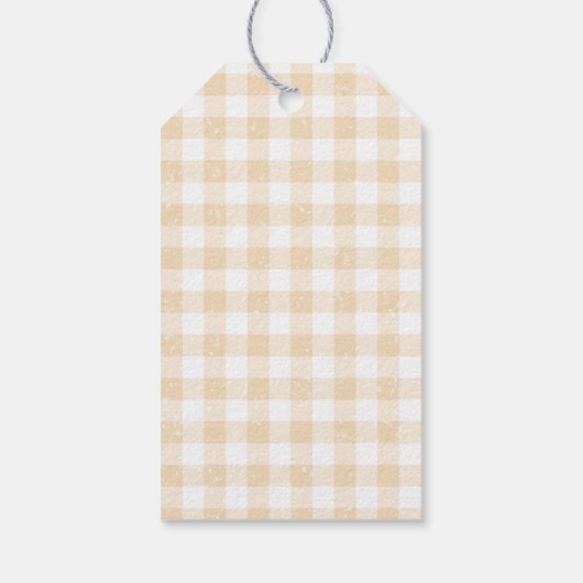 Little Pumpkin Gender Neutral Fall Baby Shower Geschenkanhänger (Rückseite)