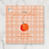 Little Pumpkin Gender Neutral Fall Baby Shower Geschenkanhänger (Vorderseite)