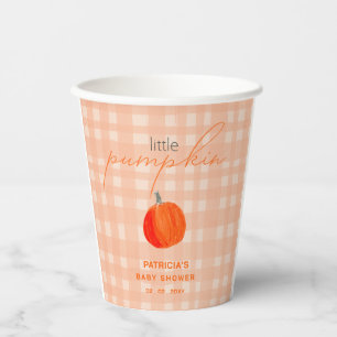 Little Pumpkin Gender Neutral Fall Baby Shower Pappbecher