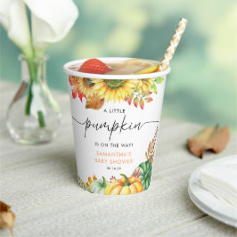 Little Pumpkin Gender Neutral Fall Baby Shower Pappbecher
