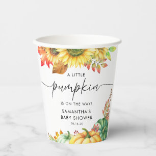 Little Pumpkin Gender Neutral Fall Baby Shower Pappbecher