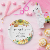 Little Pumpkin Gender Neutral Fall Baby Shower Pappteller (Party)