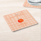 Little Pumpkin Gender Neutral Fall Baby Shower Rechteckiger Pappuntersetzer (angewinkelt)