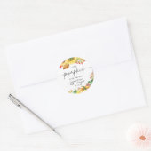 Little Pumpkin Gender Neutral Fall Baby Shower Runder Aufkleber (Umschlag)