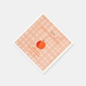Little Pumpkin Gender Neutral Fall Baby Shower Serviette (Ecke)